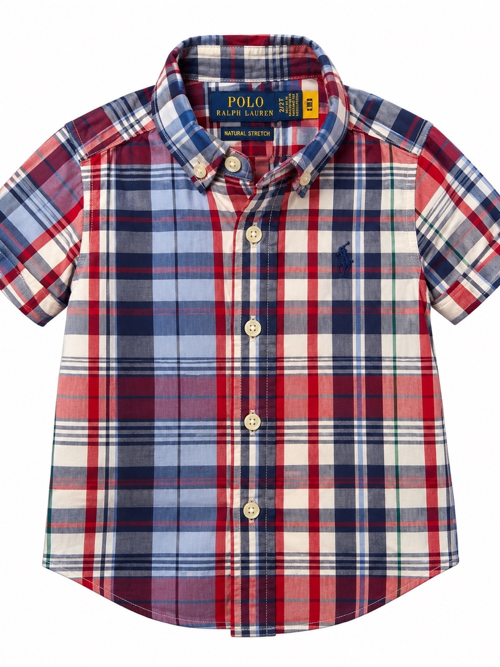 Polo by Ralph Lauren Red, Blue & White Plaid Button-Down Shirt - Kids